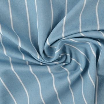 Chambray - White Stripes on Vintage Blue