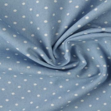 Chambray - Tiny White Dots on Vintage Blue