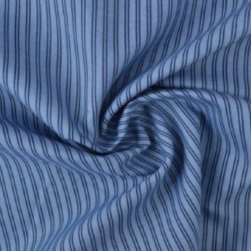 Chambray - Fine Black Lines on Classy Blue