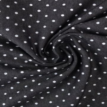 Chambray - Tiny White Dots on Black