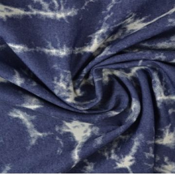 Chambray - White Tie Dye on Dark Blue