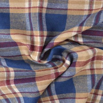 Flanel Ruiten - Beige/Blue/Bordeaux
