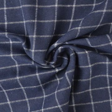Flanel Ruiten - Dark Navy/White