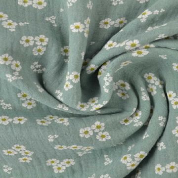 Hydrofiel - Tiny Flowers - Old Green