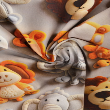 Katoen - Stuffed Animals of the Wild on Grey