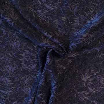 Lace - Dark Kobalt Peony Flowers