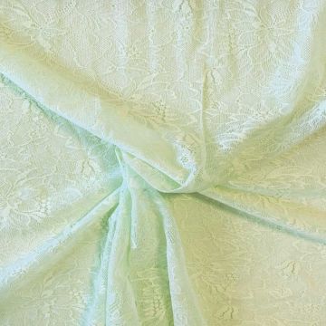 Lace - Light Mint Peony Flowers