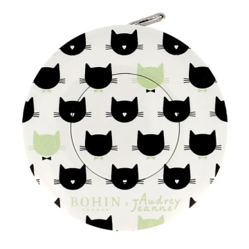 Bohin Rolcentimeter - Cats Black/Green