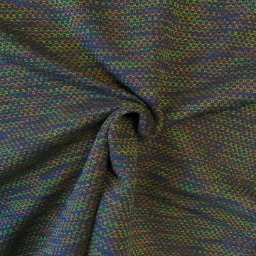 Gebreide Tricot - Colorful Melange on Black