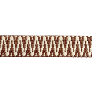 Luxe Tassenband 38mm -Ibiza Zigzag - Brown
