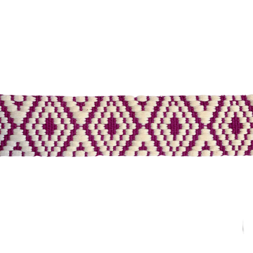 Luxe Tassenband 38mm -Mexico Aztec - Cassis