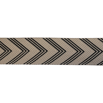 Luxe Tassenband 50mm - Arrow Stripes - Light Taupe