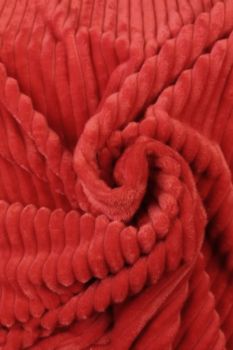 Minky Fleece Stripes - Red