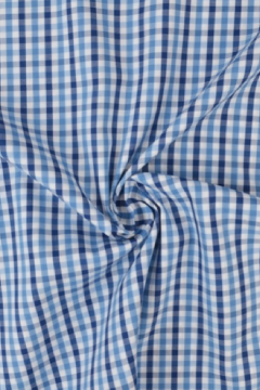 Blouse stof - kobalt/blue/white