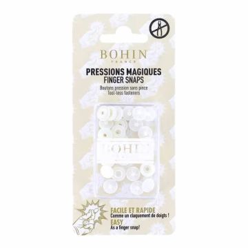 Bohin Magische drukknoop - 9mm - White 