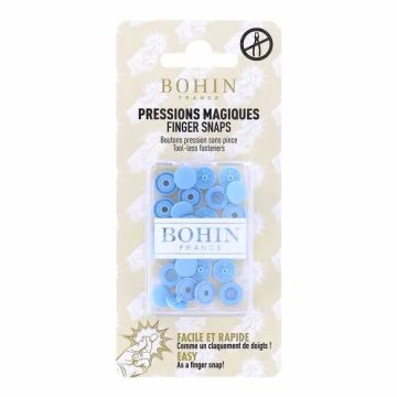 Bohin Magische drukknoop - 9mm - Light Blue