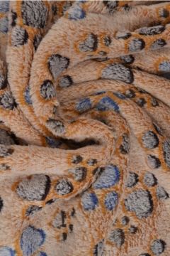 Knuffelfleece - Dogfeet on camel