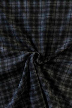 Fleece Print - Black/Dark Grey Squares