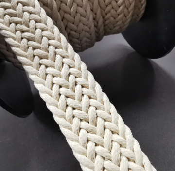 Gevlochten Tassenband - Creme - 30mm
