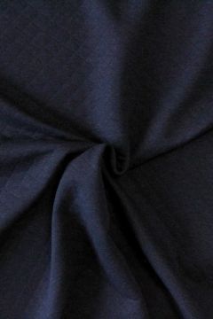 Jacquard Jersey - Ruit - Donker Blauw