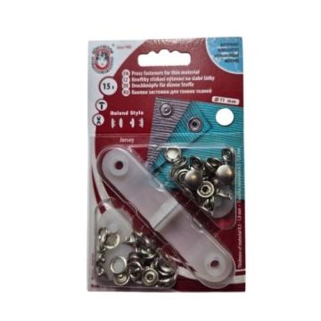 Drukknopen Jersey - 11mm - Zilver