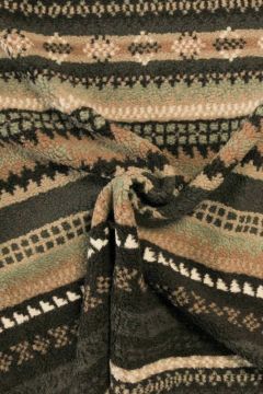 Teddy Borg - Green/Brown/Caramel Graphic Stripes