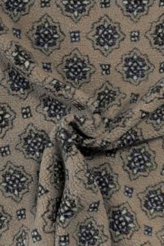 Teddy Borg - Blue/Green Mandala on Taupe