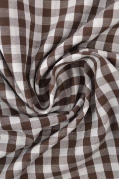 Katoen - Boerenruit Groot 6.5mm - Bruin