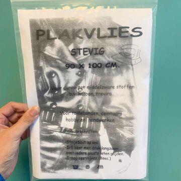 Plakvlies Stevig - 90x100cm Wit