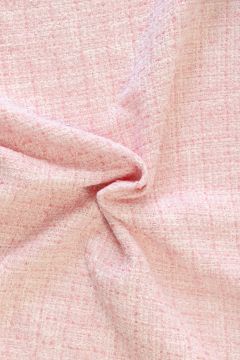 Bouclé - Ruit Zacht Roze/Wit/Fuchsia