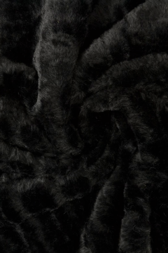 Faux Fur Stripes - Black