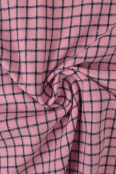 Flanel Ruiten Tiny - Pink/Light Blue/Black