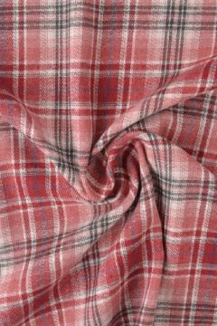Flanel Ruiten - Dark Red/White/Pink/Grey