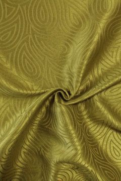 jacquard gobelin - Warm Lime green leaves