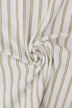 Hydrofiel - Green Stripes on White
