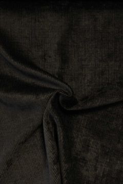 Jacquard Gobelin - Deep Black Velvet Stripes