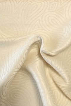 Jacquard Gobelin - Off White Shiny Leaves