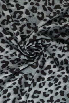 Viscose - Leopard on Grey