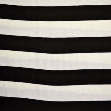Viscose Tricot - Stripes Big Black/ White