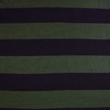 Viscose Tricot - Stripes Big Green/ Grey
