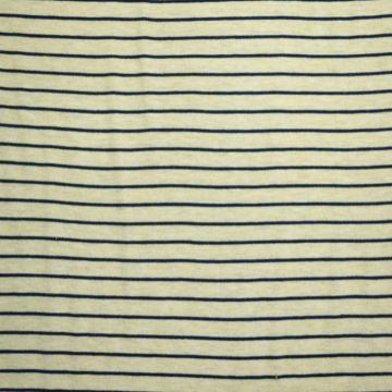 Viscose Tricot - Stripes Small Beige/ Navy