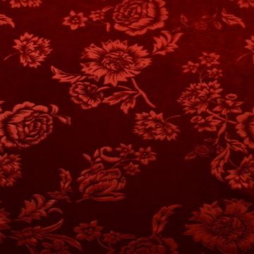 Lycra Velours - Chique Flowers - Red