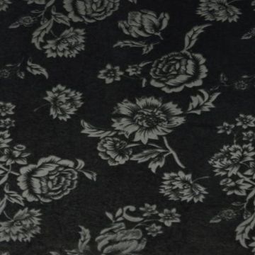 Lycra Velours - Chique Flowers - Grey