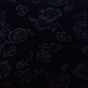 Lycra Velours - Chique Flowers - Navy