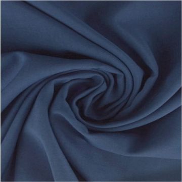 Viscose stof met pauwenveren donker blauw