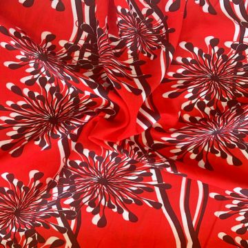 Viscose - Wiggle Flowers Red/Black