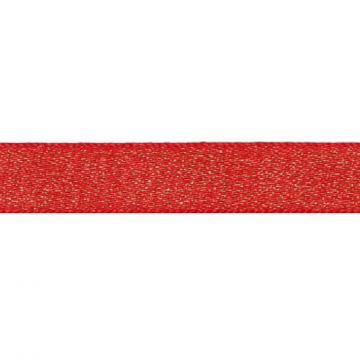 Kuny Sparkle Satijnlint 15mm - Santa Red