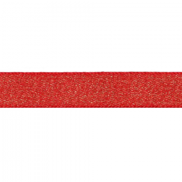 Kuny Sparkle Satijnlint 25mm - Santa Red