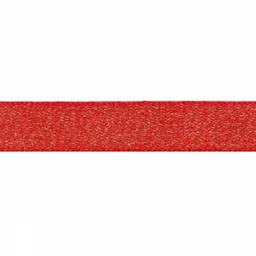 Kuny Sparkle Satijnlint 10mm - Santa Red