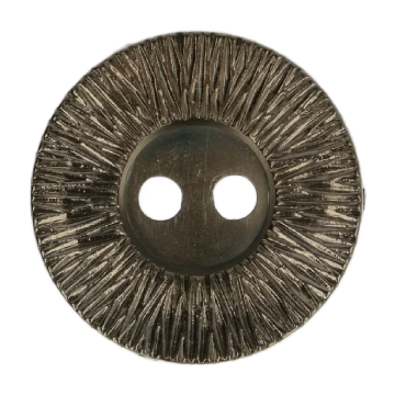 Knoop - geribbelde rand Dark Silver - 30mm
